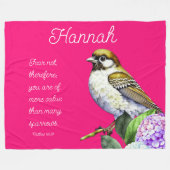 Schrift Mattheüs 10:31 Fleece Deken (Voorkant (Horizontaal))