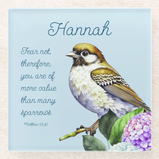 Schrift Mattheüs 10:31 Glazen Onderzetter (Voorkant)