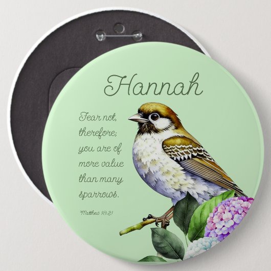 Schrift Mattheüs 10:31 Ronde Button 6,0 Cm (Voorkant /achterkant)