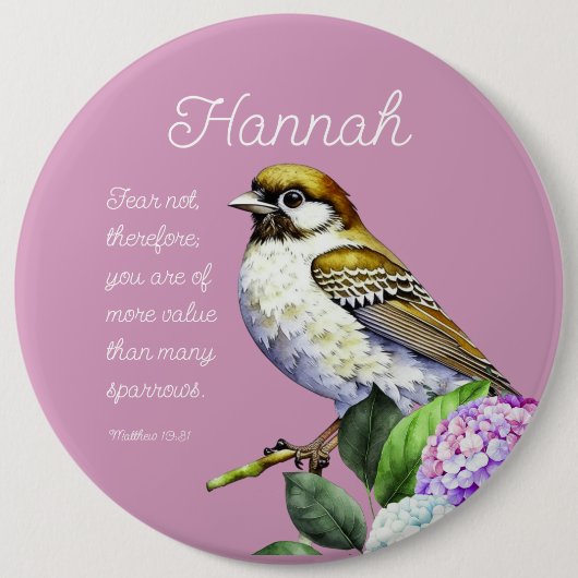 Schrift Mattheüs 10:31 Ronde Button 6,0 Cm (Voorkant)