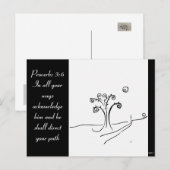 Schrift met origineel ontwerp afbeelding briefkaart (Voorkant / Achterkant)