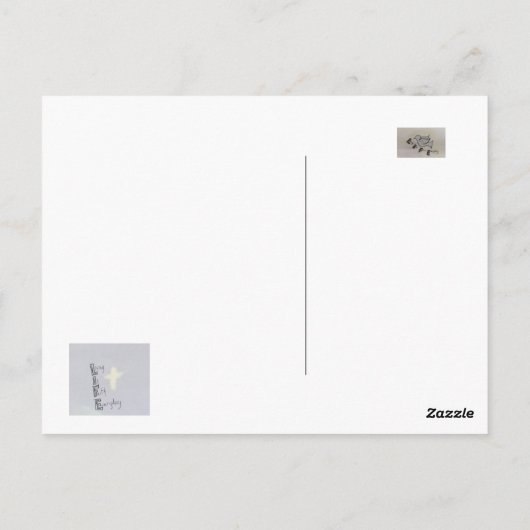 Schrift met origineel ontwerp afbeelding briefkaart (Achterkant)