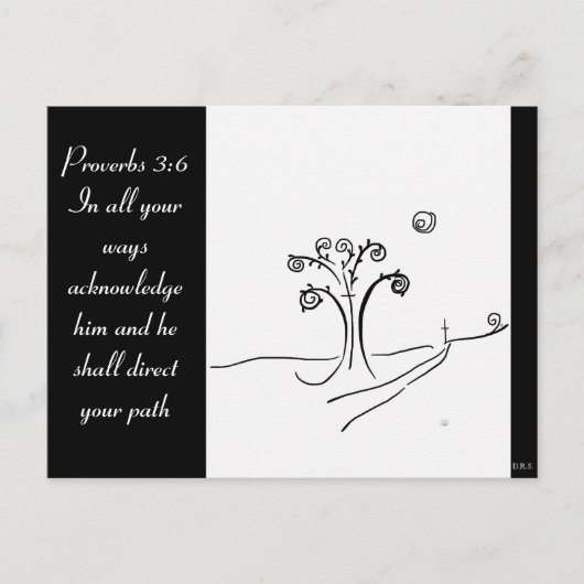 Schrift met origineel ontwerp afbeelding briefkaart (Voorkant)