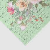  schrift met roze en witte rozen tissuepapier (Detail)