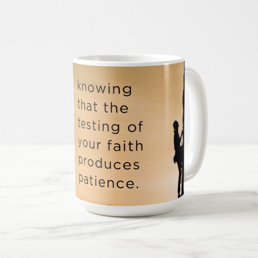 Schrift Mok James 1:3 (Voorkant rechts)