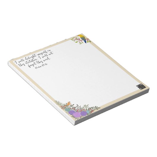 Schrift Notitieblok Bird (Schuin)