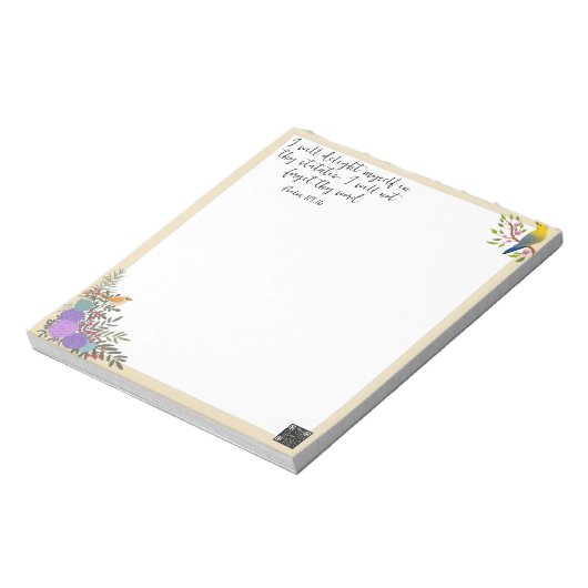 Schrift Notitieblok Bird (Linkerzijde)