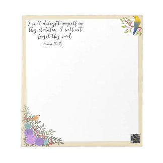 Schrift Notitieblok Bird