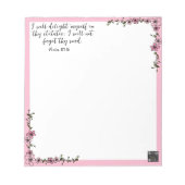 Schrift Notitieblok roze (Voorkant)