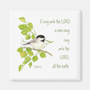 Schrift, o Sing Unto the Lord, Music Bird Magneet
