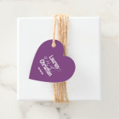 Schrift Paarse Plum bruiloft gunst Labels (In situ)