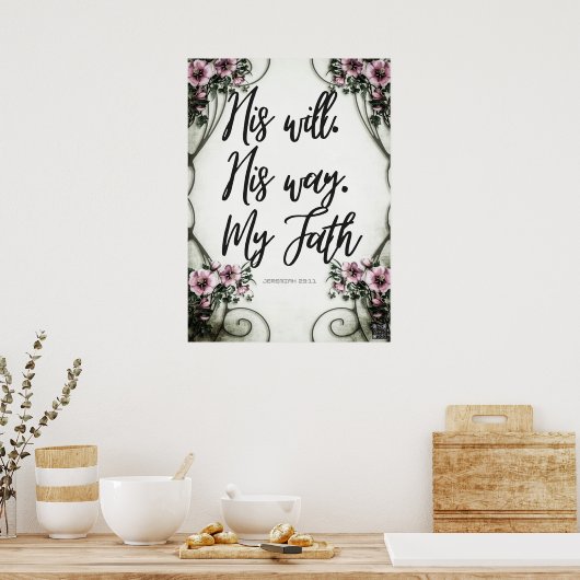 Schrift Poster Jeremia 29:11 (Keuken)