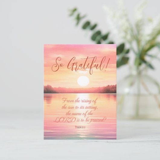 Schrift Psalm 113:3 Briefkaart (Staand voorkant)