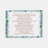 Schrift, psalm 11, Bijbelverse, vlinderbak Fleece Deken (Voorkant (Horizontaal))