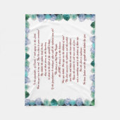 Schrift, psalm 11, Bijbelverse, vlinderbak Fleece Deken (Voorkant)