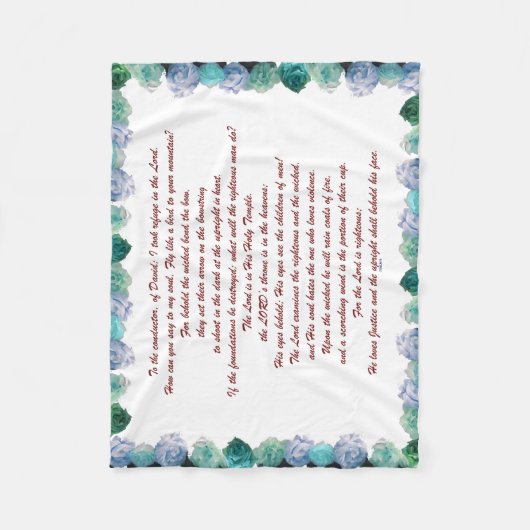 Schrift, psalm 11, Bijbelverse, vlinderbak Fleece Deken (Voorkant)