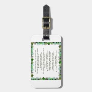 Schrift, psalm 11, Bijbelversie, Bagagelabel