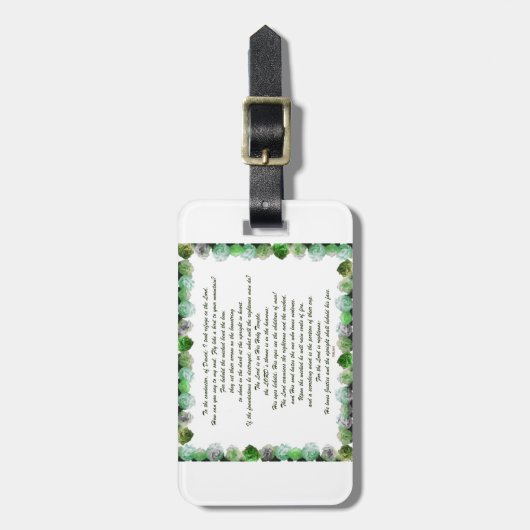 Schrift, psalm 11, Bijbelversie, Bagagelabel (Voorkant verticaal)