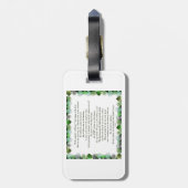 Schrift, psalm 11, Bijbelversie, Bagagelabel (Achterkant verticaal)