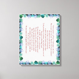 Schrift, psalm 11, Bijbelversie, Canvas Afdruk