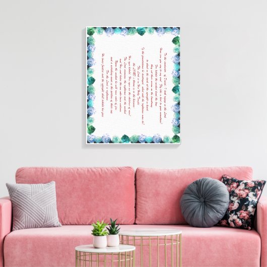 Schrift, psalm 11, Bijbelversie, Canvas Afdruk (Insitu (Woonkamer))