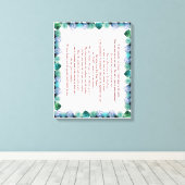 Schrift, psalm 11, Bijbelversie, Canvas Afdruk (Insitu (Houten vloer))