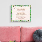 Schrift, psalm 11, Bijbelversie, Canvas Afdruk (Insitu (Woonkamer))