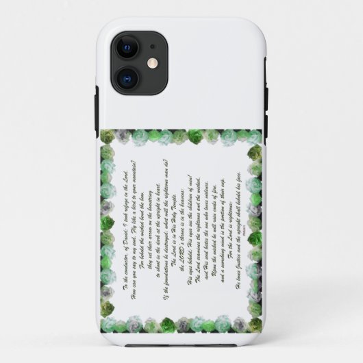 Schrift, psalm 11, Bijbelversie, Case-Mate iPhone Case (Achterkant)