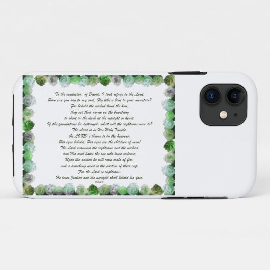 Schrift, psalm 11, Bijbelversie, Case-Mate iPhone Case (Achterkant (horizontaal))