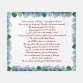 Schrift, psalm 11, Bijbelversie, Fleece Deken (Voorkant (Horizontaal))
