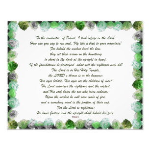 Schrift, psalm 11, Bijbelversie, Foto Afdruk