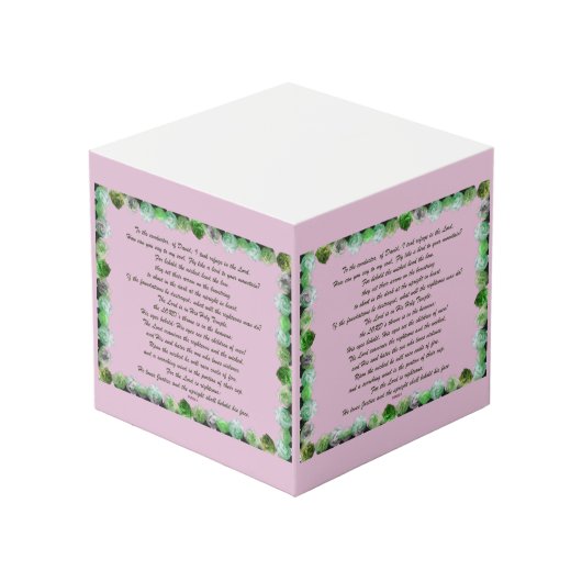 Schrift, psalm 11, Bijbelversie, Kubus (Voorkant hoekig)