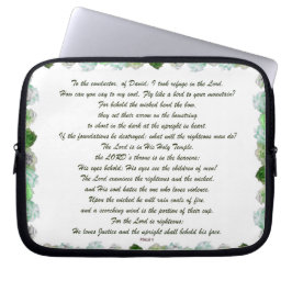 Schrift, psalm 11, Bijbelversie, Laptop Sleeve