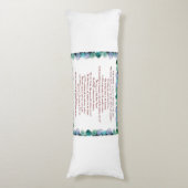 Schrift, psalm 11, Bijbelversie, Lichaamskussen (Voorkant Verticaal)