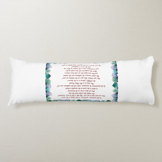 Schrift, psalm 11, Bijbelversie, Lichaamskussen (Voorkant)
