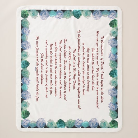 Schrift, psalm 11, Bijbelversie, Sherpa Deken (Voorkant)