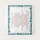 Schrift, psalm 11, Bijbelversie, Wandkleed (Voorkant (horizontaal))