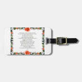 Schrift, psalm 11, botanisch bagagelabel (Voorkant horizontaal)
