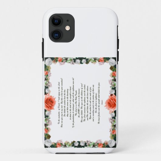 Schrift, psalm 11, botanisch Case-Mate iPhone case (Achterkant)
