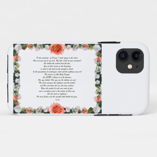 Schrift, psalm 11, botanisch Case-Mate iPhone case (Achterkant (horizontaal))