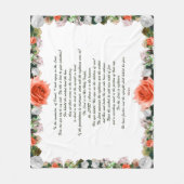 Schrift, psalm 11, botanisch fleece deken (Voorkant)