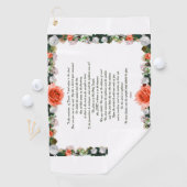 Schrift, psalm 11, botanisch golfhanddoek (Insitu)