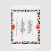 Schrift, psalm 11, botanisch golfhanddoek (Voorkant)