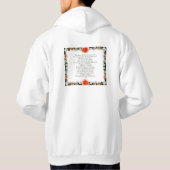 Schrift, psalm 11, botanisch hoodie (Achterkant)