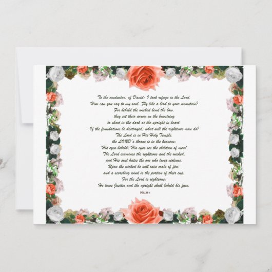 Schrift, Psalm 11, Botanisch Kaart (Voorkant)