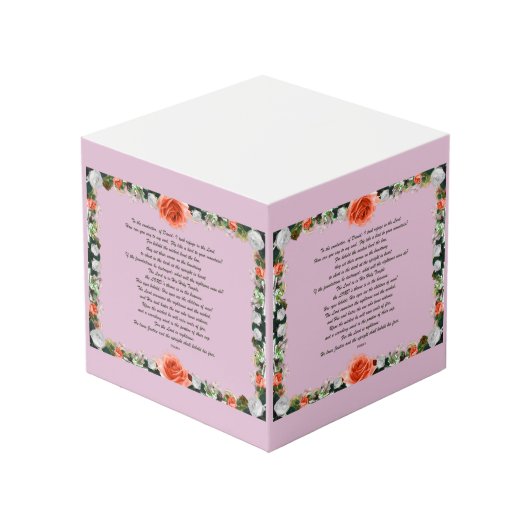 Schrift, psalm 11, botanisch kubus (Achter hoekig)