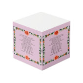 Schrift, psalm 11, botanisch kubus (Voorkant hoekig)