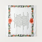 Schrift, psalm 11, botanisch wandkleed (Voorkant (horizontaal))