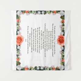 Schrift, psalm 11, botanisch wandkleed