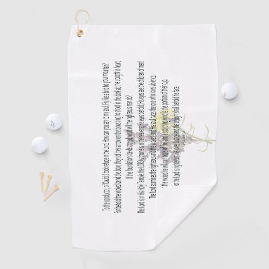 Schrift, psalm 11 golfhanddoek (Insitu)